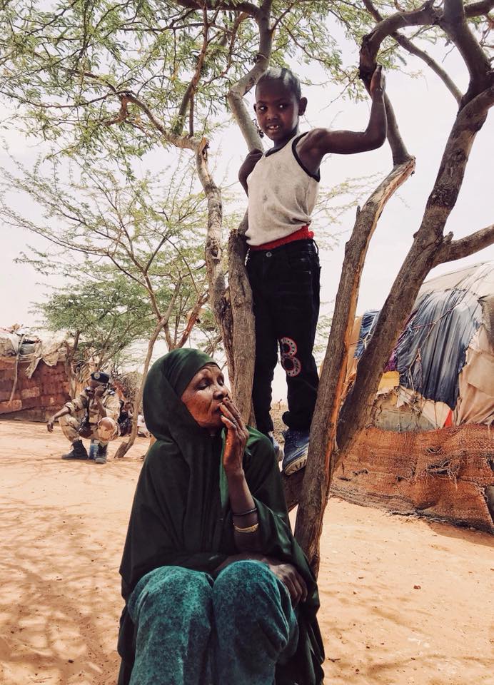 Grandmother and her grandson in Togdheer camp, Somaliland. 