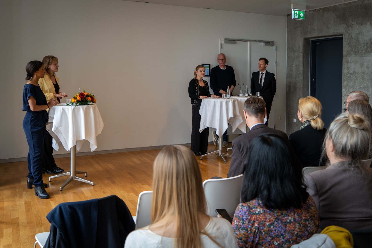 Panel discussion about the ways forward for modern contraception with Maria Lindhardt, Øjvind Lidegaard and Anders Aagaard Rehfeld. Photo: Jacob Lejbach Sørensen
